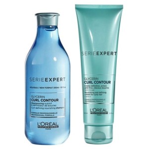 LOreal Professionnel Curl Contour - Zestaw do Włosów Kręconych - Szampon 300 ml + Krem 150 ml