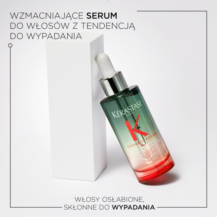 Kérastase Genesis Homme Sérum Anti-Chute Fortifiant - Serum dla Mężczyzn do Włosów  ze Skłonnością do Wypadania-  90ml zalety.jpg