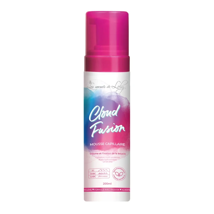 Les Secrets De Loly Cloud Fusion Hair Mousse - Dodająca Objętości Pianka Podkreślający Loki i Fale 200ml.webp