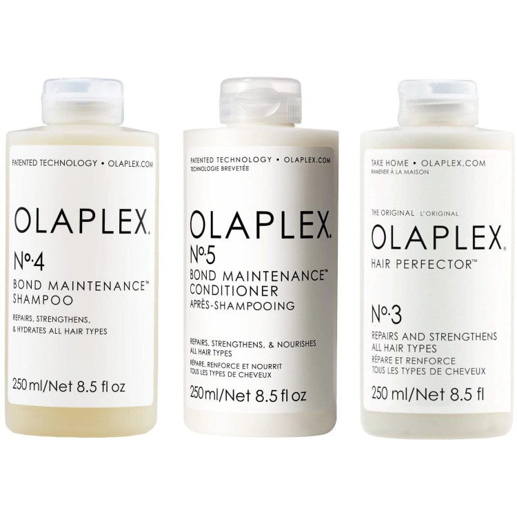 OLAPLEX SET No. 3 Perfector & No. Shampoo & No. Conditioner - Zestaw Odbudowujący do Wszystkich Rodzajów Włosów - Szampon 250ml + Odżywka 250ml + Kuracja 250ml.jpg