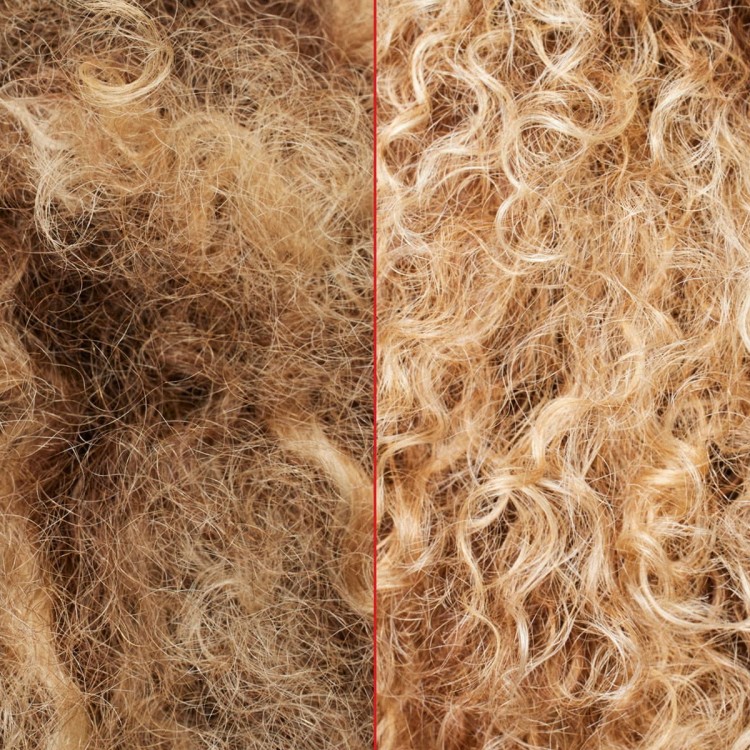 OLAPLEX No. 5P Blonde Enhancer™ Toning Conditioner - Odżywka Tonująca do Włosów Blond i Siwych 250ml efekty curls.jpg