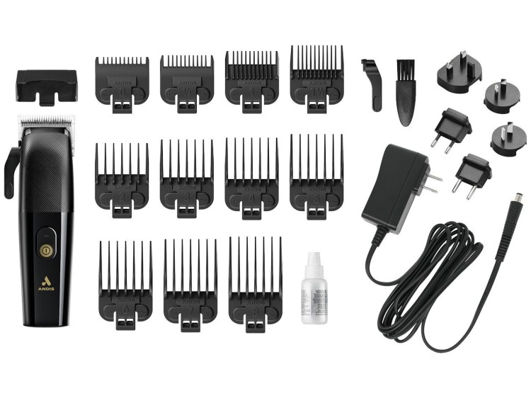 Andis Envy II Black - Bezprzewodowa Maszynka do Włosów  z Opcją dla Leworęcznych akcesoria.jpg