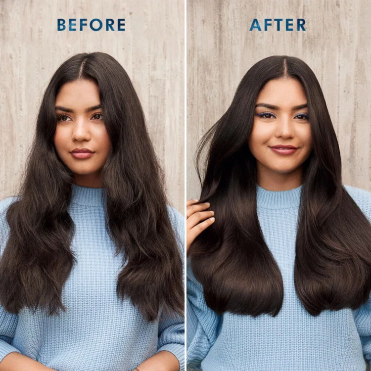 Moroccanoil Frizz Shield Spray - Wygładzający Spray Zapobiegający Puszeniu 50ml przed i po.jpg