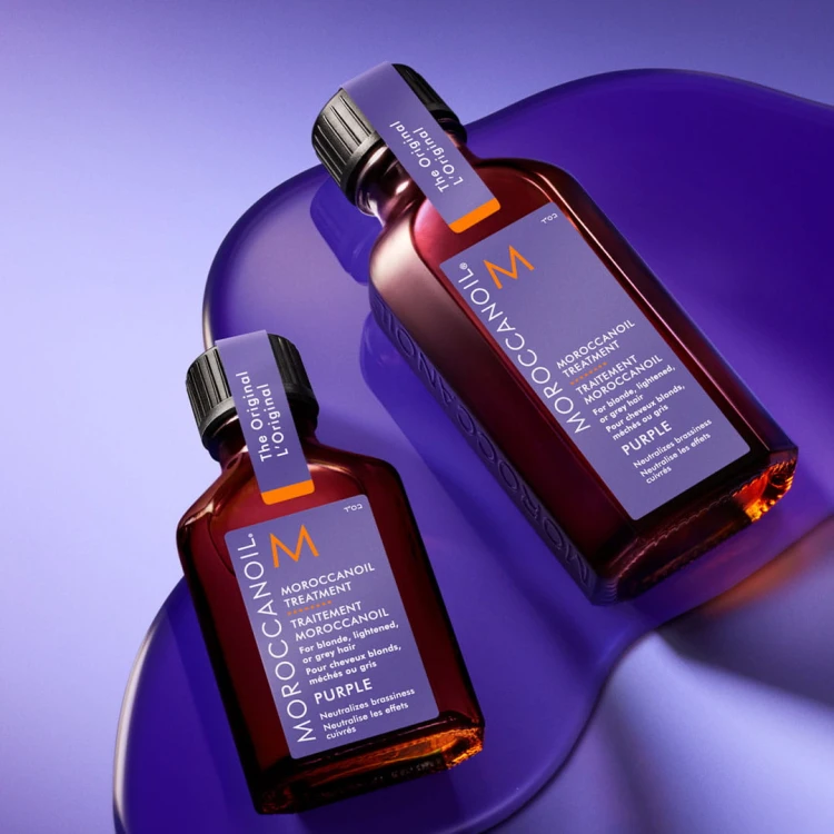 Moroccanoil Oil Treatment Purple - Naturalny Olejek Arganowy z Fioletowym Pigmentem do Włosów Blond pojemności.jpg