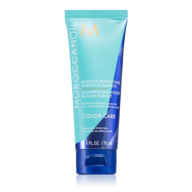 Moroccanoil Blonde Perfecting Purple Shampoo - Szampon do Włosów Blond Neutralizujący Żółte Odcienie 70ml.jpg