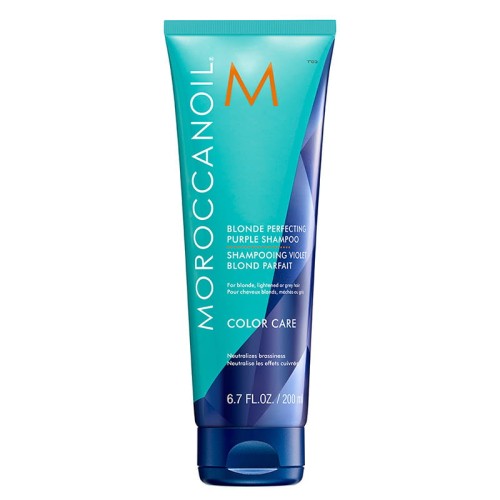 Moroccanoil Blonde Perfecting Purple Shampoo - Szampon dla Blondynek Neutralizujący Żółte Odcienie 200ml.jpg