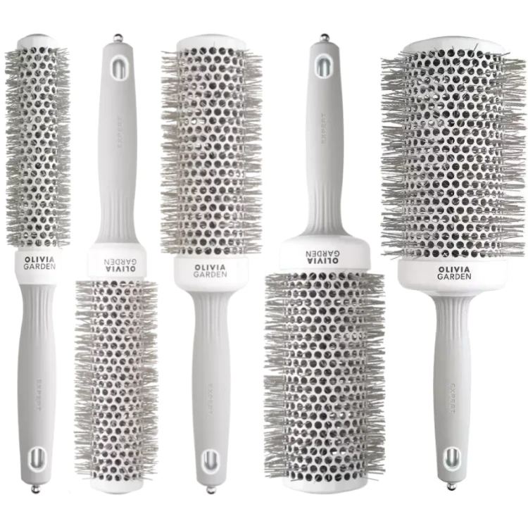 ZESTAW - 5 Szczotek Olivia Garden Blowout Speed XL Wavy Bristles - 25 mm _ 35 mm _ 45 mm _ 55 mm _ 65 mm + KOSMETYCZKA.webp
