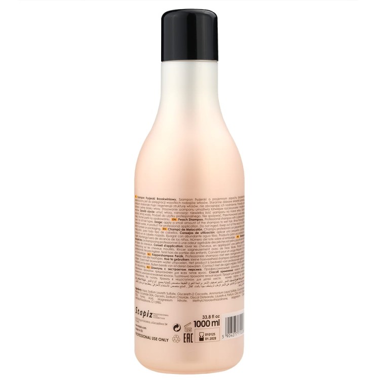 Stapiz Basic Salon Sweet Peach Shampoo- Szampon Brzoskwiniowy 1000 ml skład.jpg