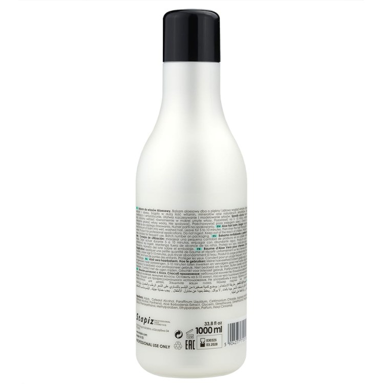 Stapiz Basic Salon Aloe Conditioner - Pielęgnujący Balsam Aloesowy 1000 ml skład.jpg