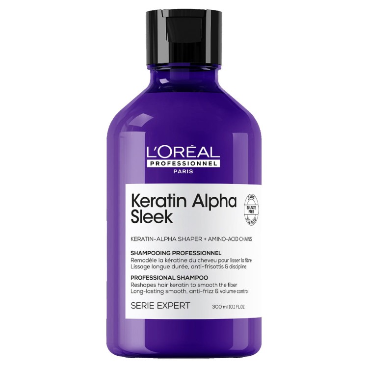 LOréal Professionnel Keratin Alpha Sleek Shampoo - Szampon Wygładzający do Włosów Niezdyscyplinowanych 300ml.jpg
