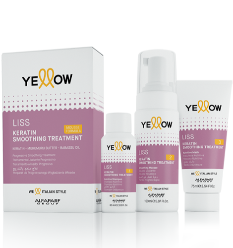 Alfaparf Yellow Liss Keratin Smoothing Treatment - Zestaw do Keratynowego Prostowanie Włosów 150ml + 75ml + 60ml.png