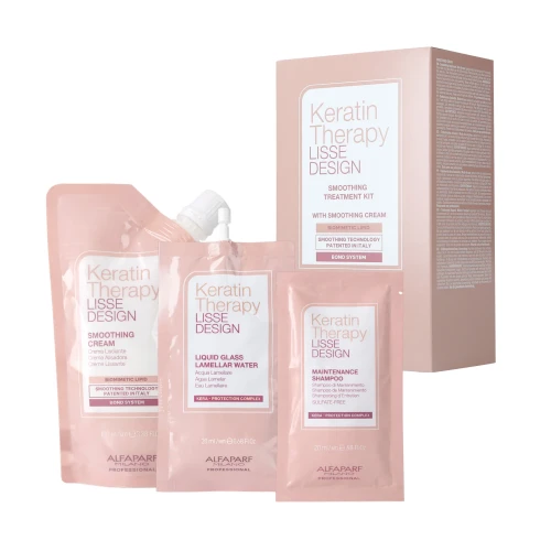 Alfaparf Milano Keratin Therapy Lisse Design Smoothing Treatment Kit - Zestaw do Wygładzania, Laminacji i Nabłyszczania Włosów 20ml + 100ml + 20ml.webp