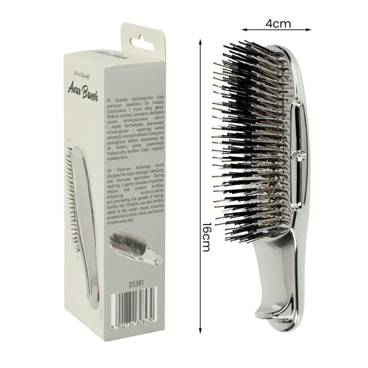 Szczotka trychologiczna poniks blackkomb DS381_wymiary.webp