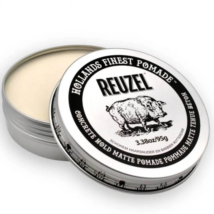 Reuzel Silver Concrete Hold Matte Pomade – Ekstremalnie Mocna Pomada z Matowym Wykończeniem 95g.jpg