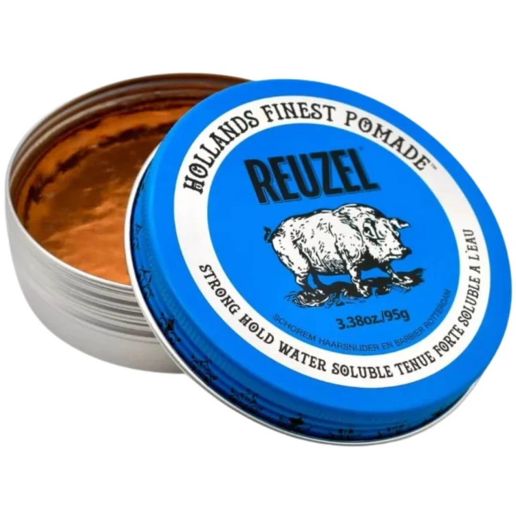 Reuzel Blue Strong Hold Water Soluble Pig Pomade – Wodna Pomada – Mocny Chwyt i Wysoki Połysk 95g.jpg