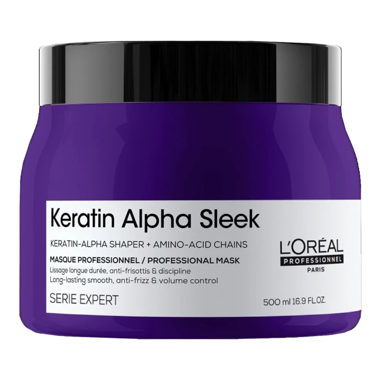 LOréal Professionnel Keratin Alpha Sleek Mask - Maska Wygładzająca do Włosów Niezdyscyplinowanych 500ml.jpg
