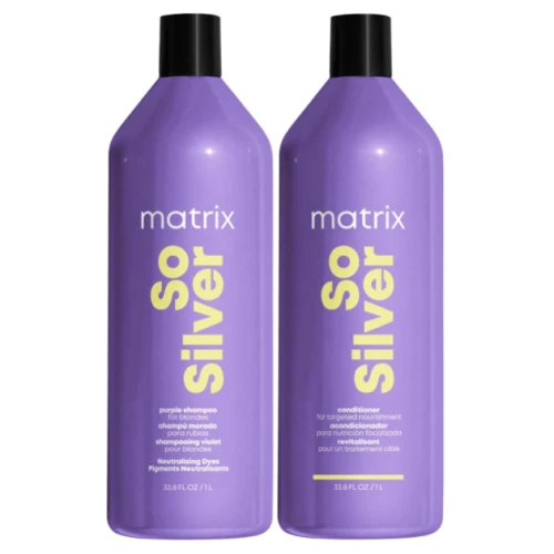 Matrix TR So Silver - Zestaw do Włosów Blond i Siwych - Szampon 1000ml + Odżywka 1000ml