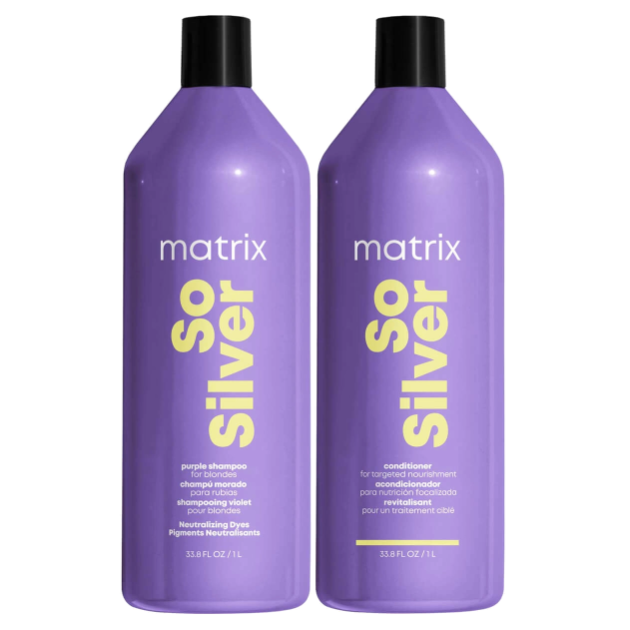 Matrix TR So Silver - Zestaw do Włosów Blond i Siwych - Szampon 1000ml + Odżywka 1000ml