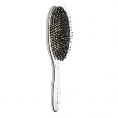 Olivia Garden Expert Care Oval Boar & Nylon Silver - Szczotka do Rozczesywania Włosów z Włosiem Dzika i Nylonowymi Pręcikami 2.webp