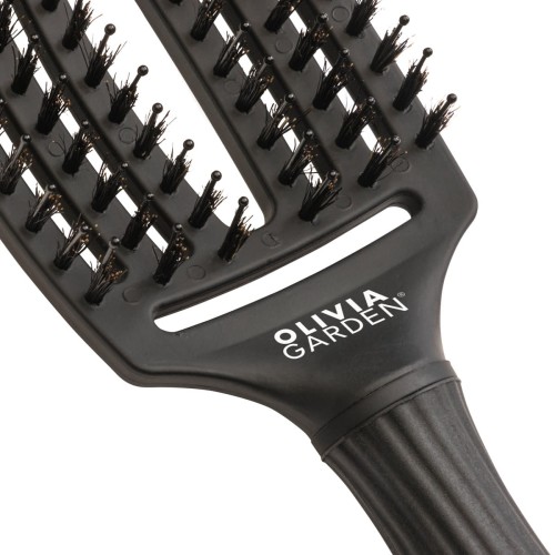Olivia Garden Finger Brush COMBO M Full Black - Średnia Szczotka do Rozczesywania i Masażu 2.jpg