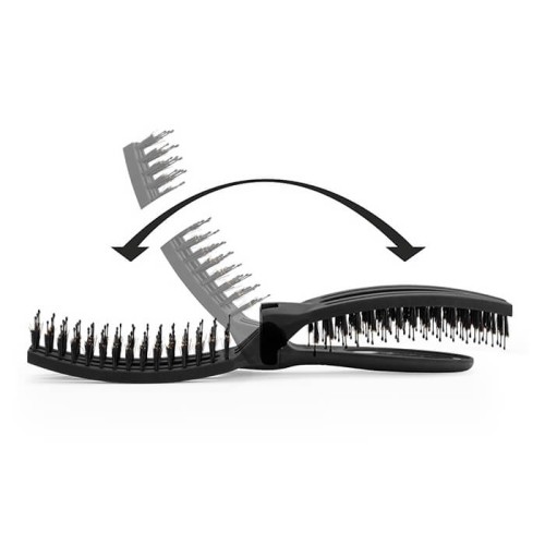 Olivia Garden Finger Brush On The Go Smooth & Style Full Black - Składana Szczotka do Rozczesywania i Masażu z Włosiem z Dzika mechanizm.jpg