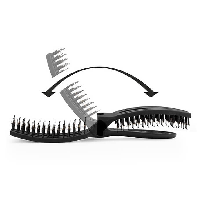 Olivia Garden Finger Brush On The Go Smooth & Style Full Black - Składana Szczotka do Rozczesywania i Masażu z Włosiem z Dzika mechanizm.jpg