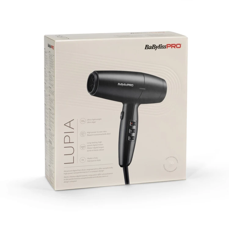 BaByliss PRO Lupia HS Digital - Suszarka do Włosów z Jonizacją - 2200W - BAB7600E opakowanie.webp
