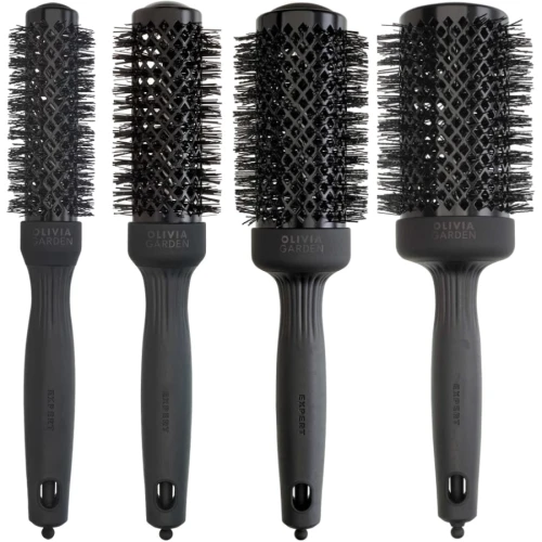 ZESTAW - 4 Szczotki Olivia Garden Expert Blowout Shine Black Label - 25 mm _ 35 mm _ 45 mm _ 55 mm (CERAMIC ION+) (1).webp