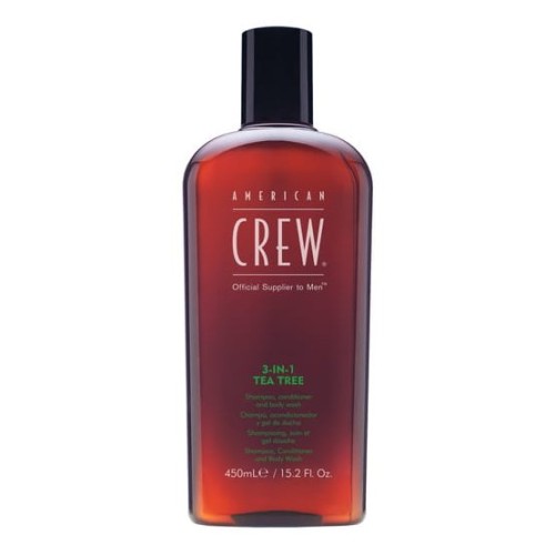 American Crew 3-in-1 Tea Tree - Szampon Odżywka i Żel pod Prysznic w Jednym 450 ml.jpg
