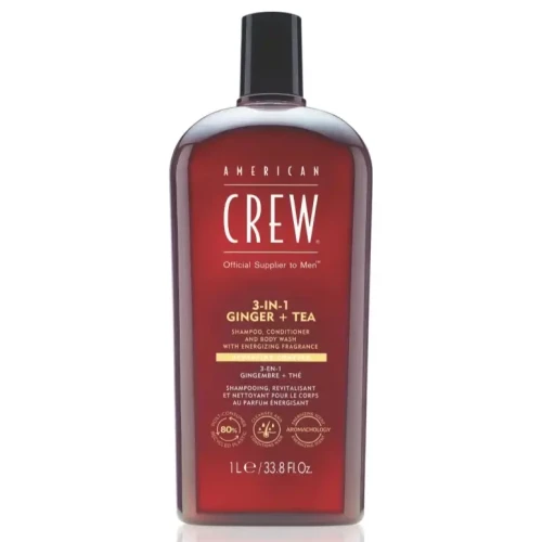 American Crew 3-in-1 Ginger + Tea - Szampon, Żel pod Prysznic i Odżywka w Jednym 1000ml.webp