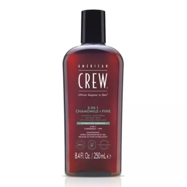American Crew Classic 3-in-1 Chamomile + Pine - Szampon, Odżywka i Żel Pod Prysznic w Jednym 250ml.webp