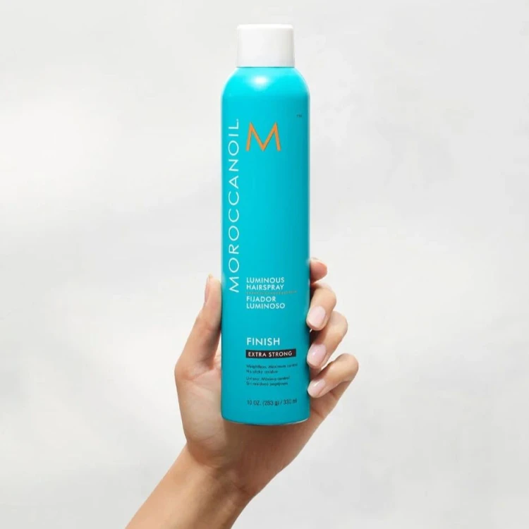 Moroccanoil Finish Luminous Extra Strong Hairspray - Bardzo Mocny Nabłyszczający Lakier do Włosów 330 ml.jpg