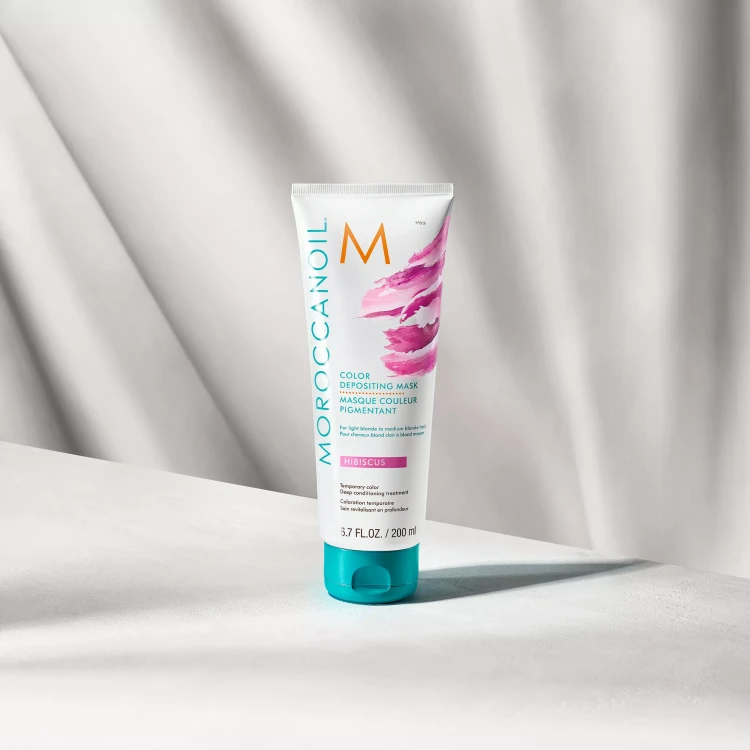 Moroccanoil Color Depositing Mask Hibiscus - Koloryzująca  Maska do Włosów 200ml  odżywia.webp