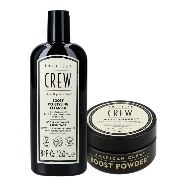 American Crew Volume Boost Duo - Zestaw Nadający Objętość - Szampon 250ml + Puder 10g.webp
