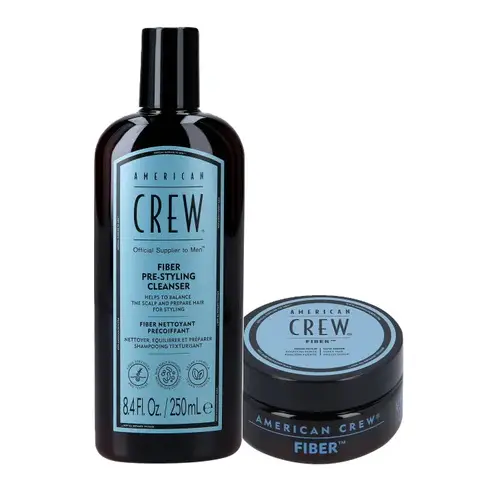 American Crew Fiber Duo Texture - Zestaw Prezentowy do Pielęgnacji i Stylizacji - Szampon 250ml + Pomada 50g.webp