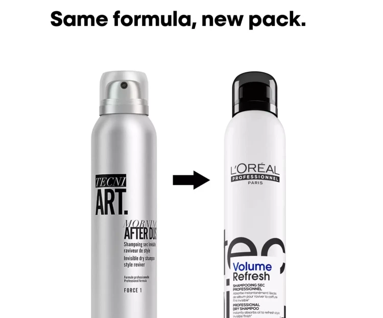 LOreal Tecni Art Volume Refresh - Suchy Szampon Zwiększający Objętość Włosów 200 ml (MORNING AFTER DUST) zmiana szaty.webp