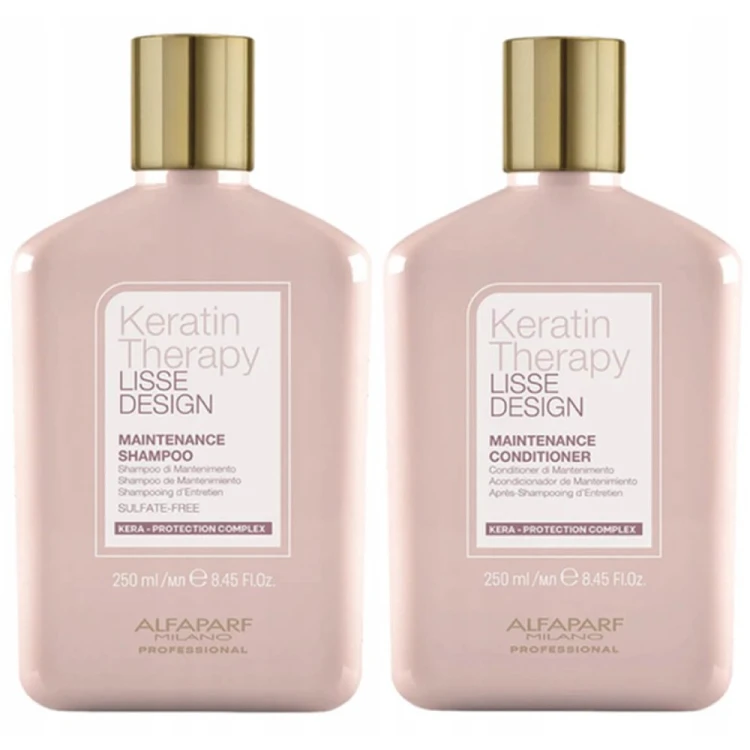 Alfaparf Lisse Design Keratin Therapy Maintenance - Zestaw do Włosów po Keratynowym Prostowaniu - Szampon 250ml + Odżywka 250ml.jpg
