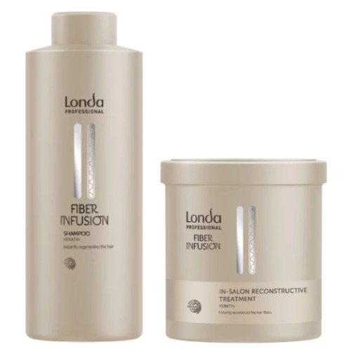 Londa Fiber Infusion Keratin - Zestaw Odbudowujący Włókna Włosów - Szampon 1000ml + Maska 750ml.jpg