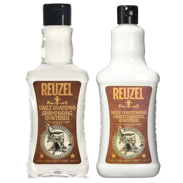 Reuzel Daily – Zestaw do Codziennej Pielęgnacji Męskich Włosów - Szampon 1000ml + Odżywka 1000ml.webp