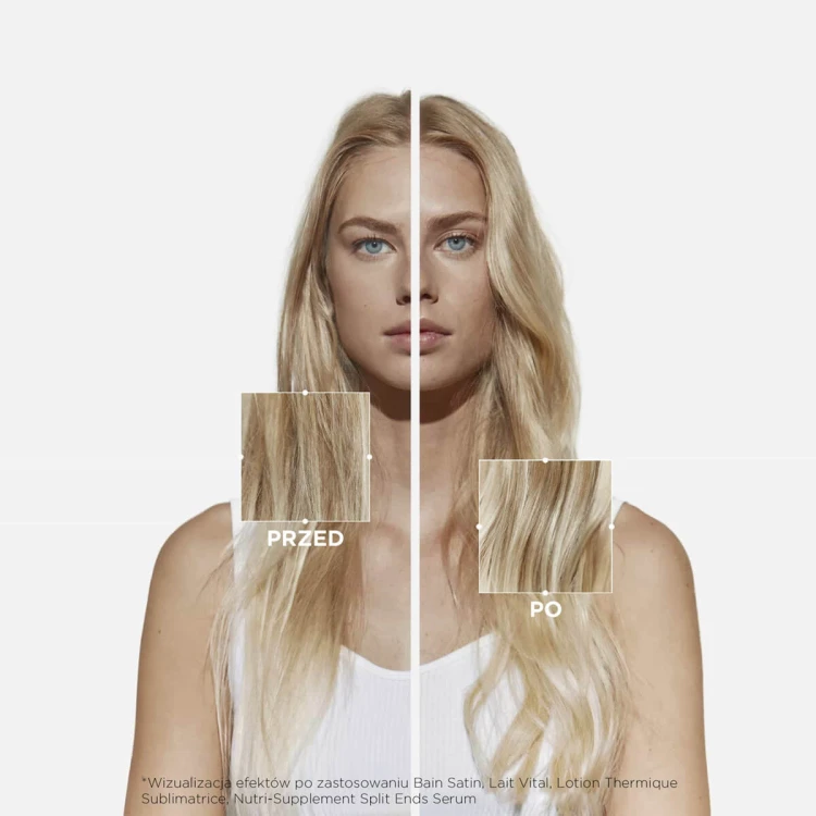 Kérastase Nutritive 8H Magic Night Serum - Odżywcze Serum na Noc 30ml przed i po.jpg