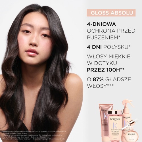 Kérastase Gloss Absolu Bain Hydra - Glaze - Intensywnie Nabłyszczający Szampon Nawilżający 500ml efekty.jpg