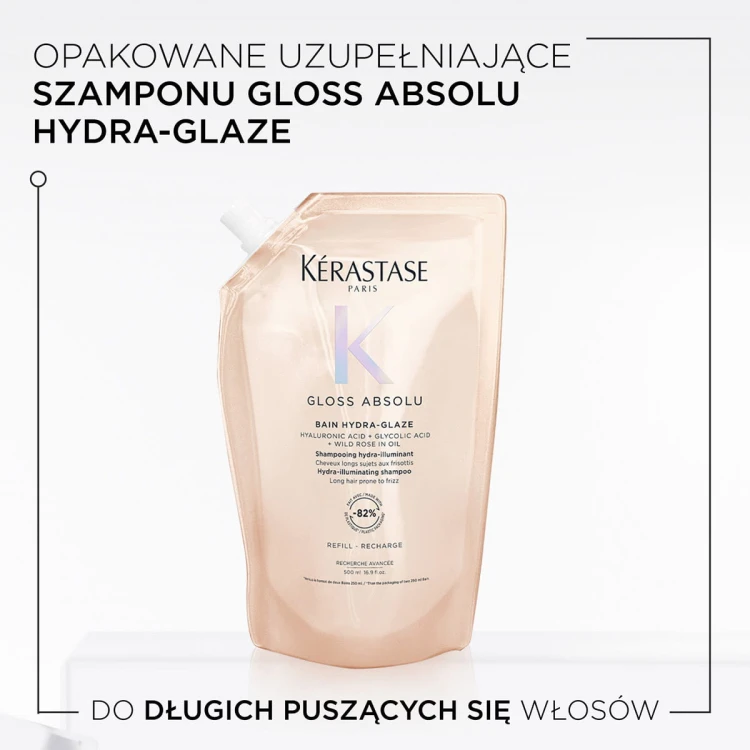 Kérastase Gloss Absolu Bain Hydra - Glaze Refill - Intensywnie Nabłyszczający Szampon Nawilżający 500ml - opakowanie uzupełniające.jpg