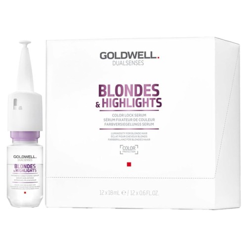 Goldwell Dualsenses Blondes & Highlights Color Lock Serum - Kuracja w Ampułkach do Włosów Blond 12x18 ml.jpg