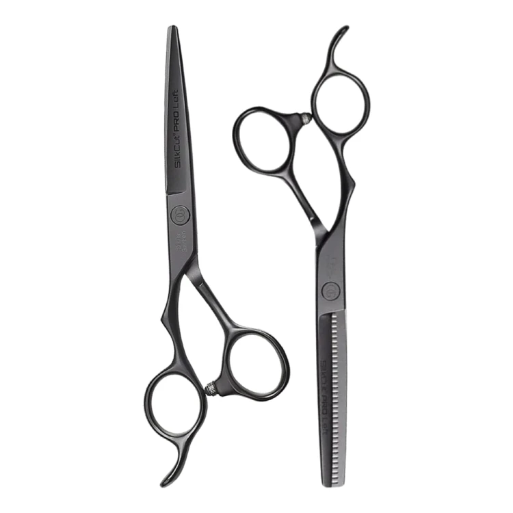 Olivia Garden Silkcut PRO LEFT Black Matt Zestaw.webp