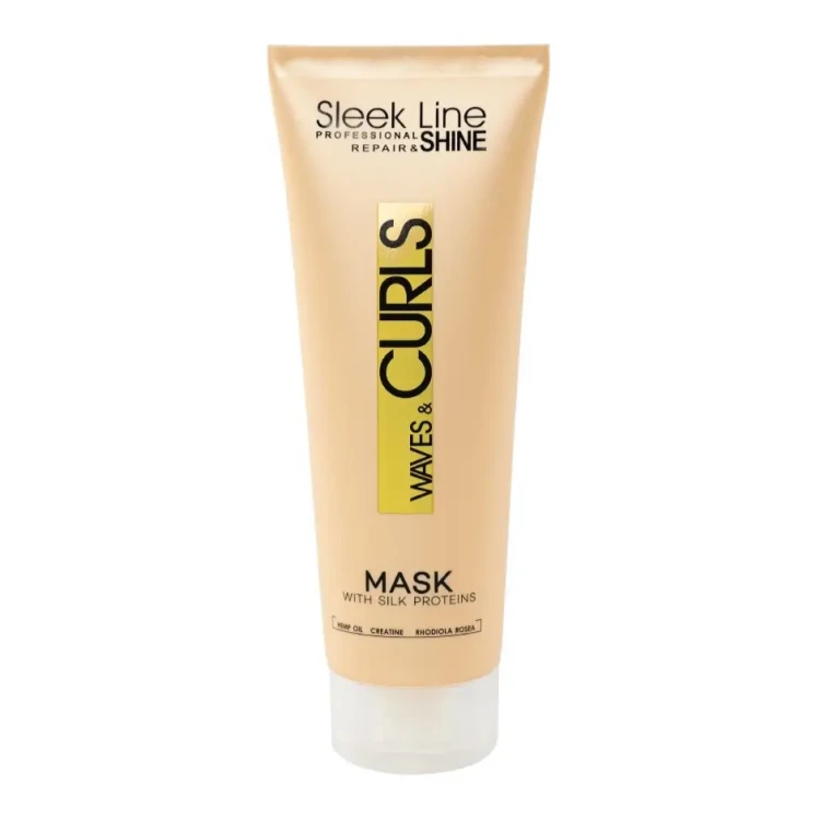 Stapiz Sleek Line Waves & Curls Masque - Nawilżająca Maska z Jedwabiem do Włosów Kręconych 250 ml.webp