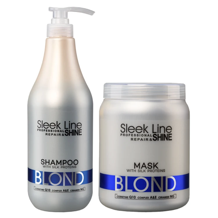 Stapiz Sleek Line Blond - Zestaw do Włosów Blond - Szampon 1L + Maska 1L.webp