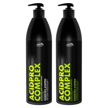 Joanna Professional Acid AcidPRO- Zestaw Zakwaszający - Szampon 1L + Odżywka 1L.webp